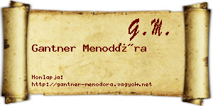 Gantner Menodóra névjegykártya